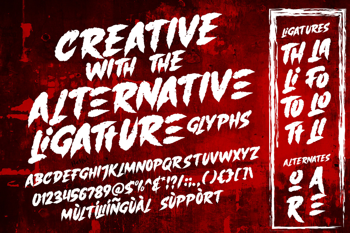 Blaster - Display Horor font, a Blackletter Font by NuType (Photo 9 of 10)