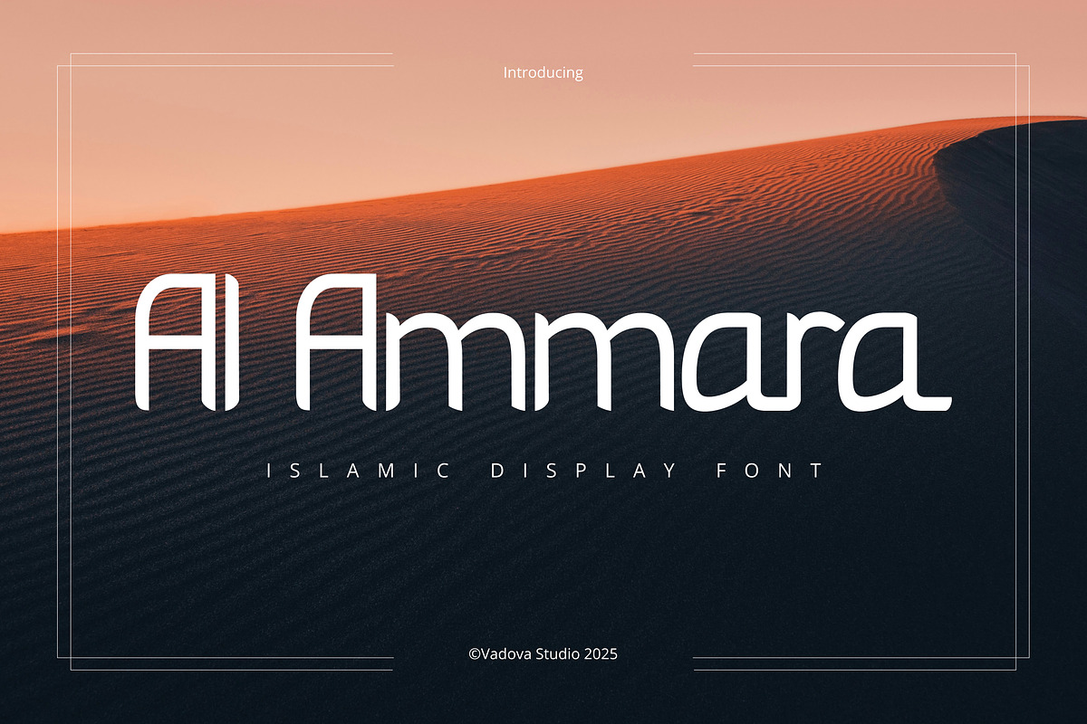 Al Ammara – Islamic Display Font, a Script Font by Vadovastd (Photo 1 of 7)
