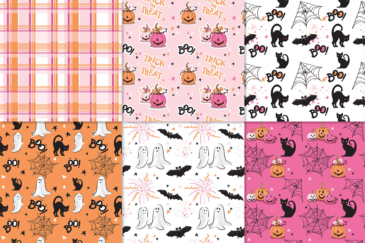 Cute Halloween Digital Papers, a Pattern Graphic by ItsDianaDesign (Photo 2 of 4)