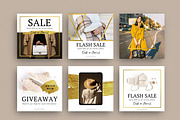 Gold Instagram Post Pack Canva, a Social Media Template by DeeBeeDesign (Thumbnail 8 of 9)