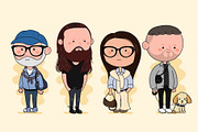 70+ Cute People Characters Set, a Person Illustration by Slavko Kahovsky (Thumbnail 2 of 4)