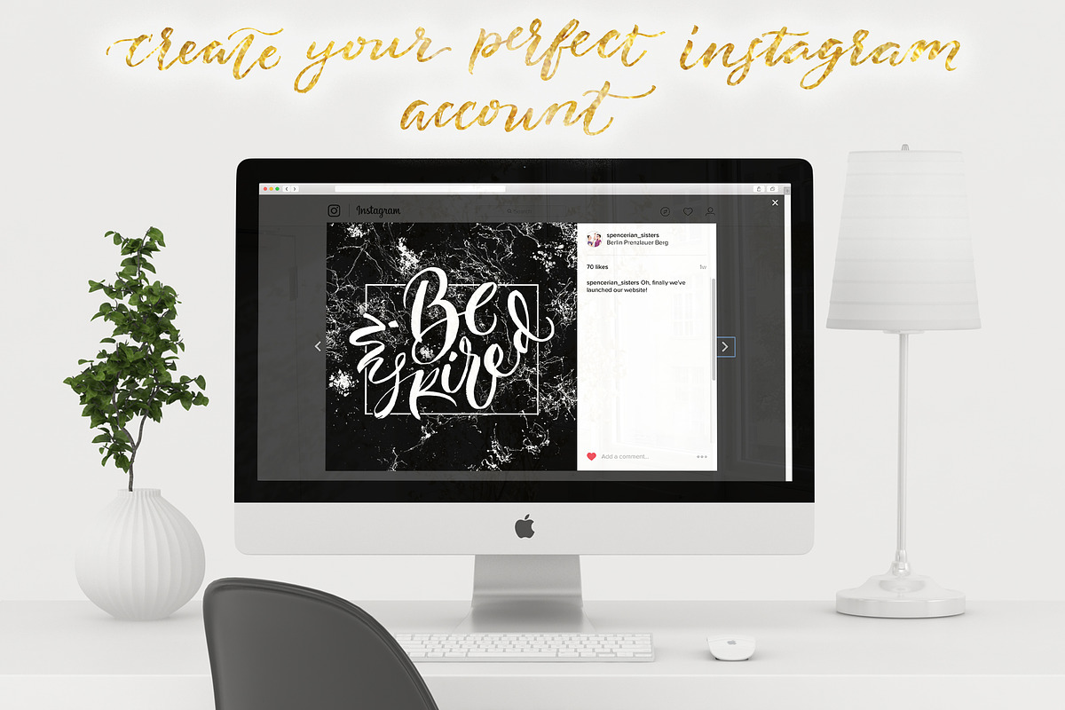 Blog Social Media Handlettering Pack, a Social Media Template by Spencerian Sisters (Photo 4 of 7)