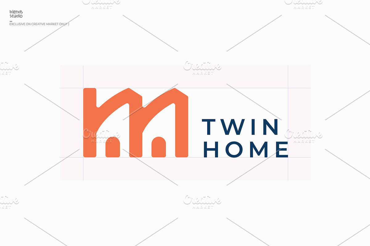 Twinhome logo, a Branding & Logo Template by blends.studio (Photo 3 of 4)