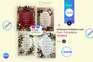 Christmas Wedding Invitation Flyer, a Flyer Template by Aam360