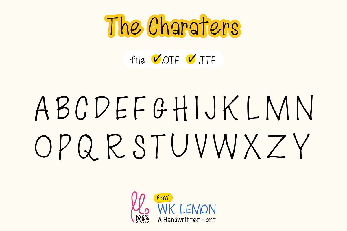 Lemon - Modern & Organic Handwritten, a Handwritten Font by Waris Studio (Photo 7 of 9)