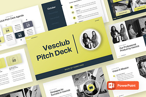 VESCLUB Business Pitchdeck PPT, a Presentation Template by rgbryand