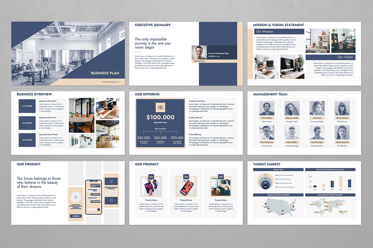 Business Plan PowerPoint Template, a Presentation Template by JetzTemplates (Photo 2 of 4)