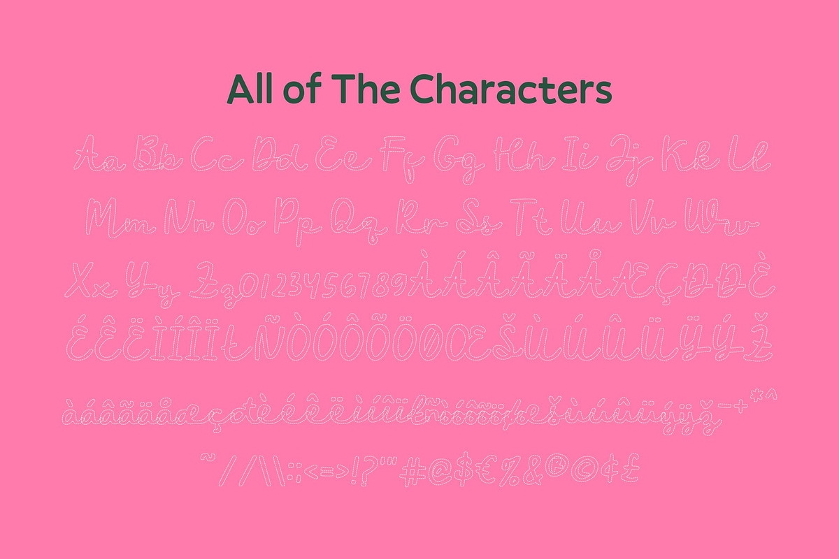 CS Airena Dashed, a Script Font by Craft Supply Co. (Photo 8 of 8)