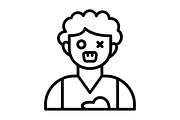 Zombie Line Icon, an Icon by Pexelpy (Thumbnail 2 of 2)