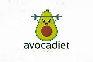 Healthy Avocado Gym Logo Template, a Branding & Logo Template by vectorwithin