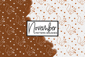 November Pattern Brushes Procreate