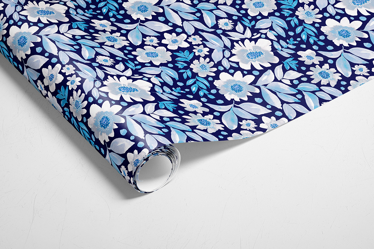 Blue, white and navy, a Pattern Graphic by Anya-D (Photo 4 of 7)
