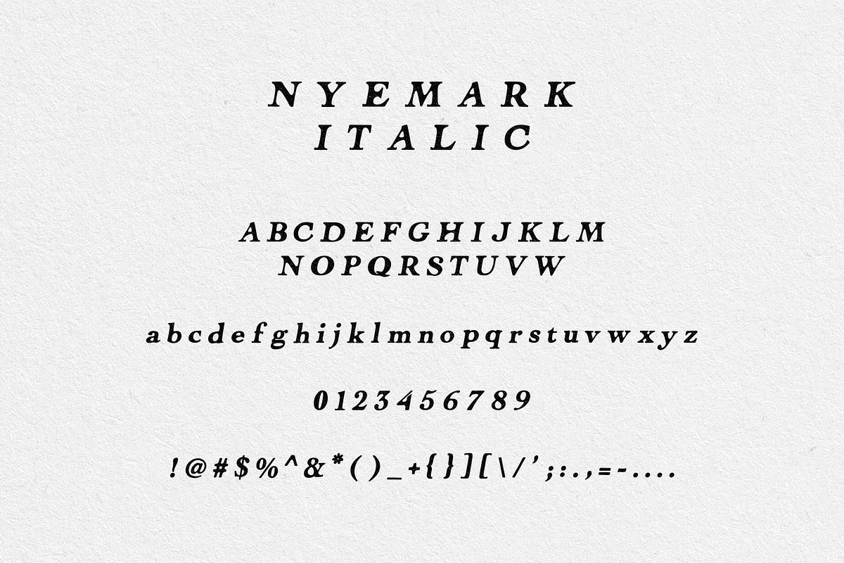 Nyemark - Serif Typeface, a Serif Font by Illousa (Photo 3 of 7)
