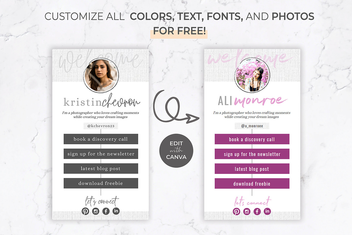 Instagram Link in Bio Page for Canva, a Social Media Template by Thirty One Palms Studio (Photo 5 of 6)