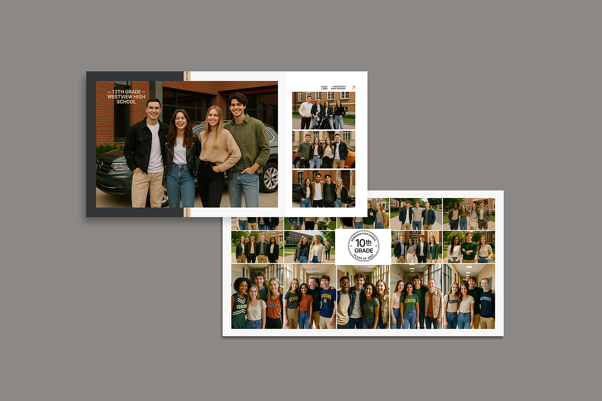 Graduation Yearbook Template - PSD & Canva preview 8
