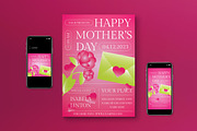 Pink Modern Happy Mother's Day Flye, a Flyer Template by graphicook (Thumbnail 1 of 3)
