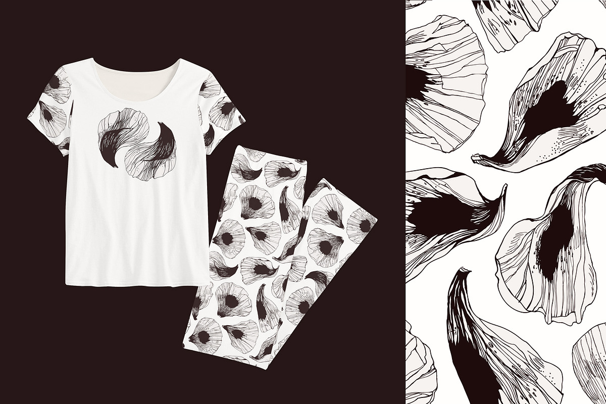 Flower wind. Set of floral patterns, a Pattern Graphic by julianaapina (Photo 5 of 11)