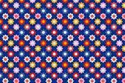 Blue retro floral pattern 60s, a Pattern Graphic by Art's and patterns (Thumbnail 3 of 4)