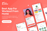 FitRoop - WorkOut Apps Ui Kit, an UI Kit Template by anamwp (Thumbnail 1 of 5)