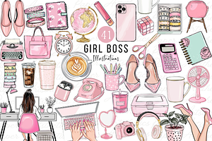 Girl Boss Clipart, Boss Babe Clipart