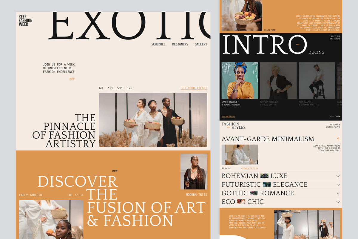 Keef Fashion Week - eCommerce Websit, a Landing Page Template by keffidesign (Photo 1 of 2)