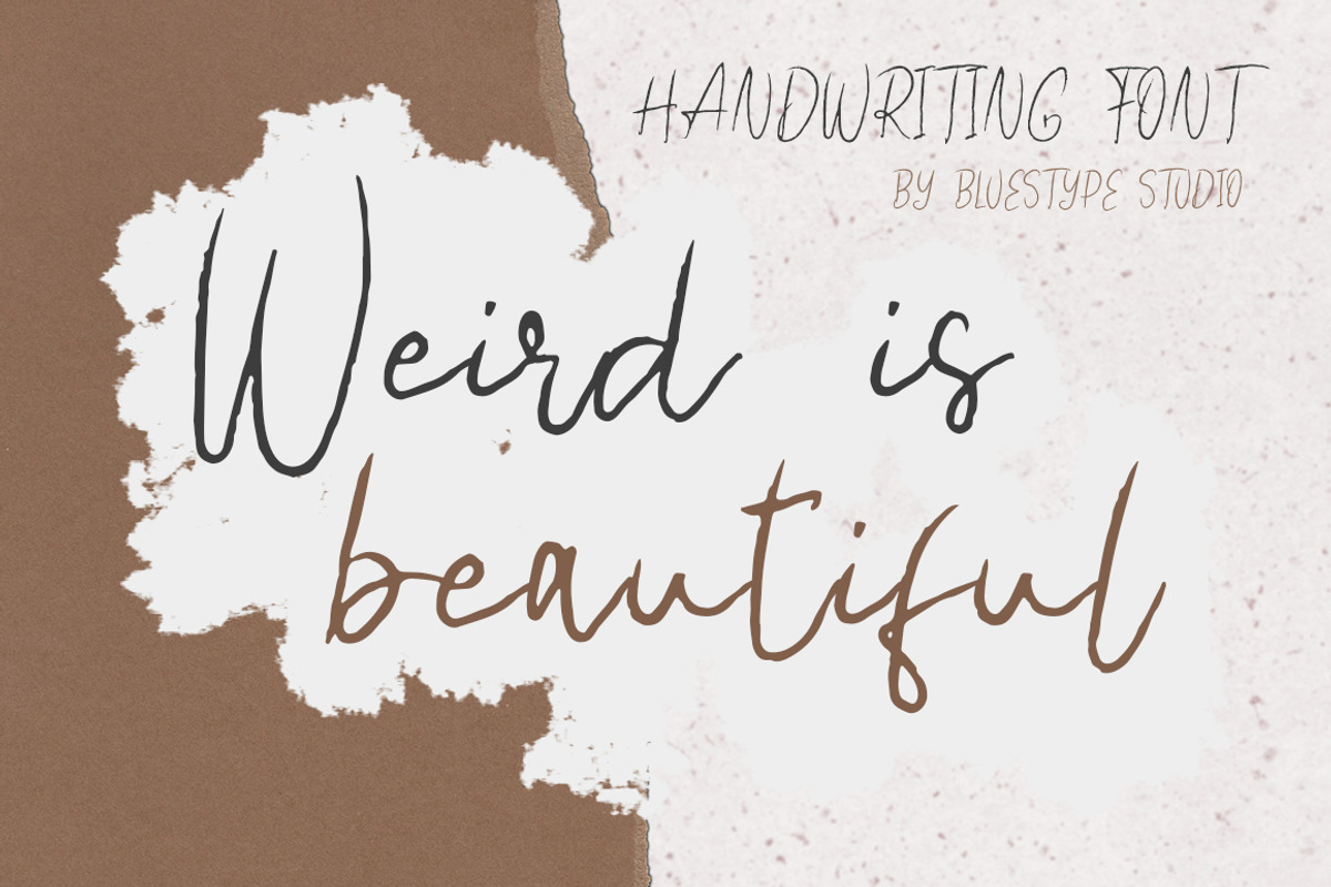 Weird is beautiful Font, a Handwritten Font by Bluestype Studio (Photo 1 of 8)