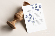 Soft Blue Watercolor Floral Set, an Illustration by One and Only Paper (Thumbnail 5 of 7)