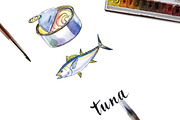 Watercolor preserved food, an Animal Illustration by miminoshka (Thumbnail 5 of 7)