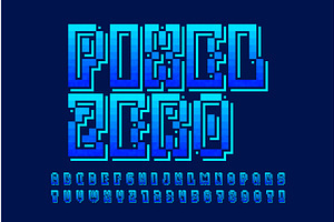Pixel stylized vector alphabet, an Object Illustration by RevelStockart