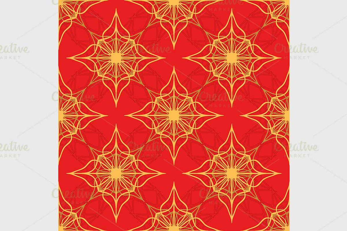 turquoise and gold seamless pattern, a Background Graphic by ...