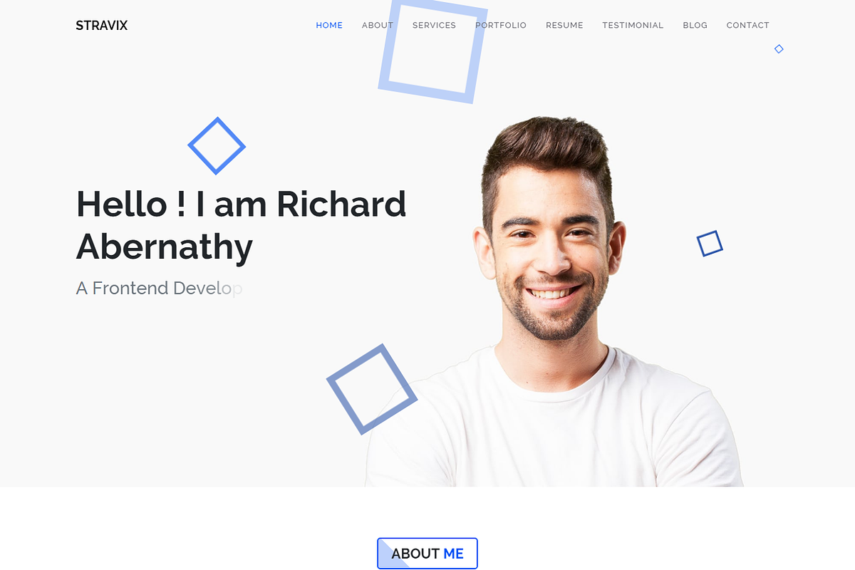 Stravix -Personal Portfolio Template, a Bootstrap Template by Pichforest Studio (Photo 1 of 5)