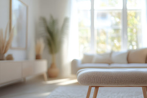Light and airy living room interior, a Photo by Pavel_design