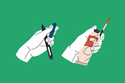 Artist hands holding stationery set, a Person Illustration by PaperTrident (Thumbnail 3 of 8)