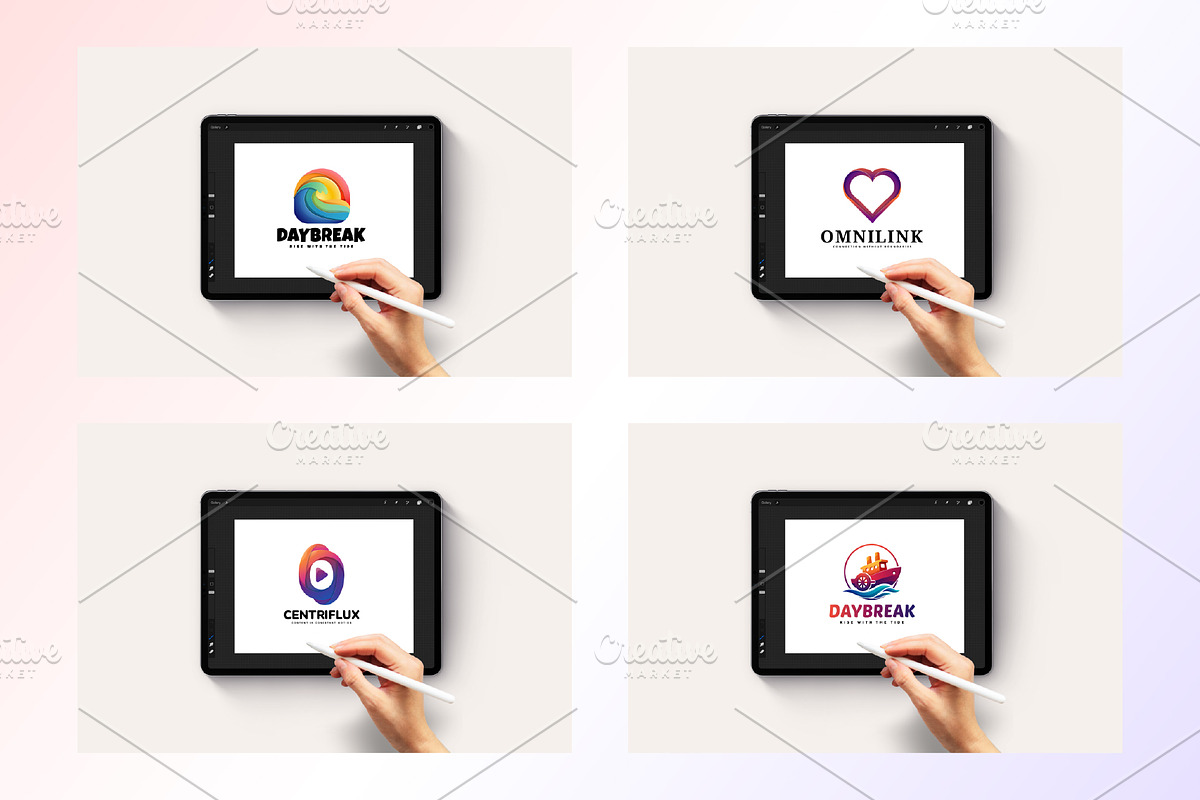 10 Vibrant 3D Gradient Logo Pack, a Branding & Logo Template by AmmarZahoor (Photo 3 of 10)