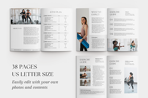 Fitness Workout Book Template