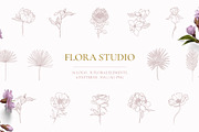 Floral logo and botanical elements, a Branding & Logo Template by Summer Nightingale Art (Thumbnail 1 of 9)