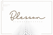 Blesson Signature Font, a Script Font by Sronstudio (Thumbnail 1 of 11)