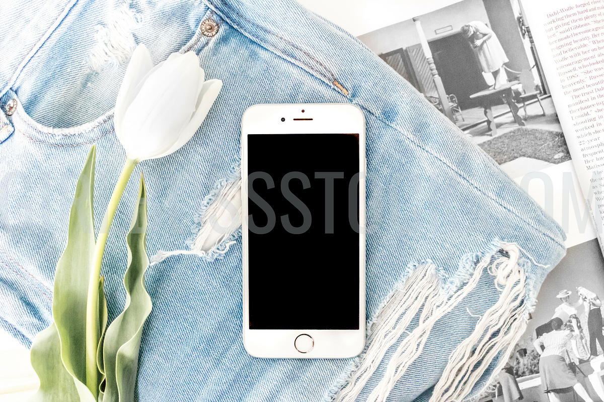 Styled Stock iPhone Mockup PNG, an iPhone Mockup by Girl Boss Stock