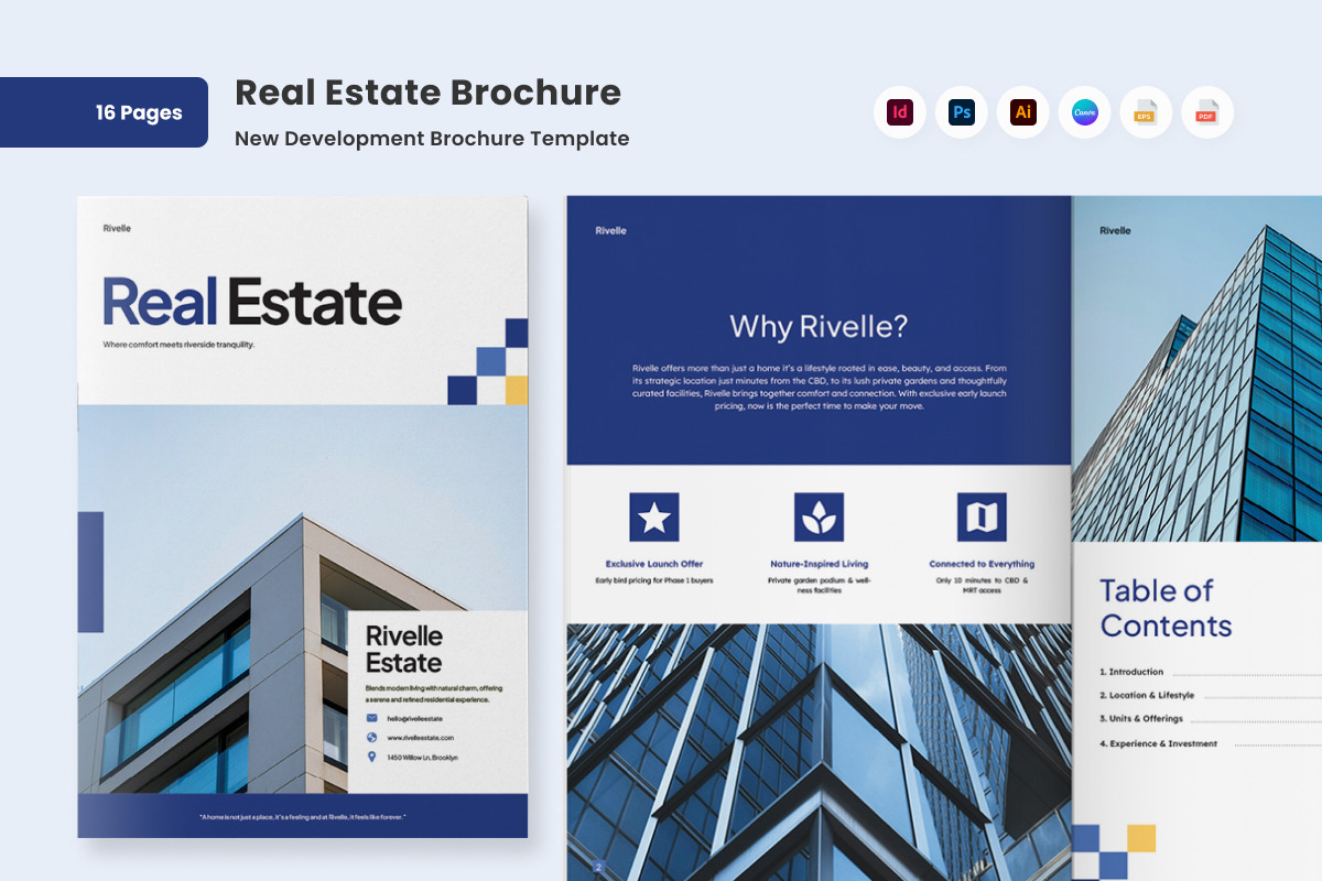 Modern Real Estate Brochure Layout, a Brochure Template by twinstd (Photo 4 of 6)