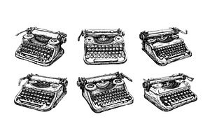 Mechanical typewriter engraving, an Object Illustration by Valerie Bodnar