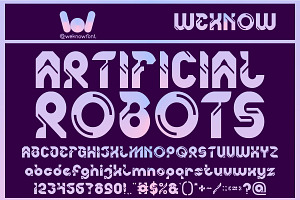 Artificial Robots font, a Font by weknow