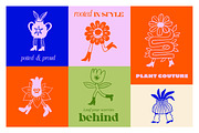 Doodle Garden - botanic characters, a Graphic by Marish (Thumbnail 3 of 9)