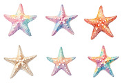 Watercolor Summer Starfish Clipart, an Illustration by DreamPrint404 (Thumbnail 2 of 6)