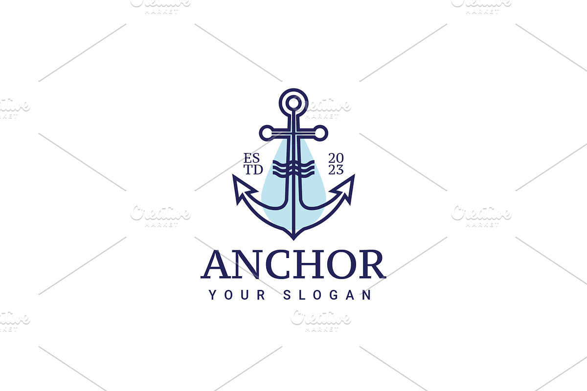 Nautical Anchor Badge Logo Bundle, a Branding & Logo Template by Dyn Studio (Photo 2 of 6)