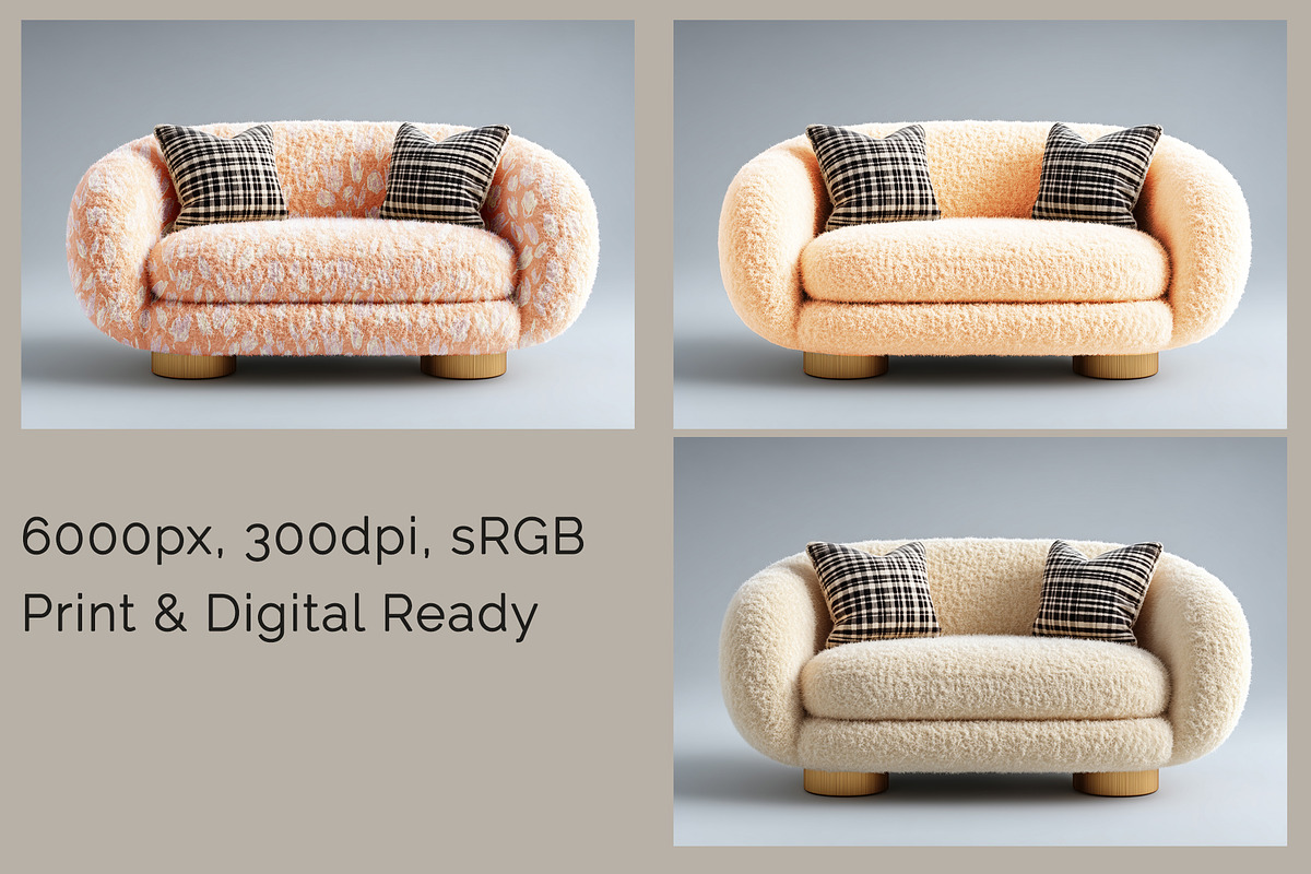 Tailored Fabric Sofa Mockups, a Household Mockup by Vika_Softlife (Photo 5 of 9)