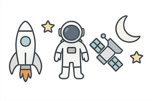 Illustration showcases a rocket, an Illustration by ZinetroN