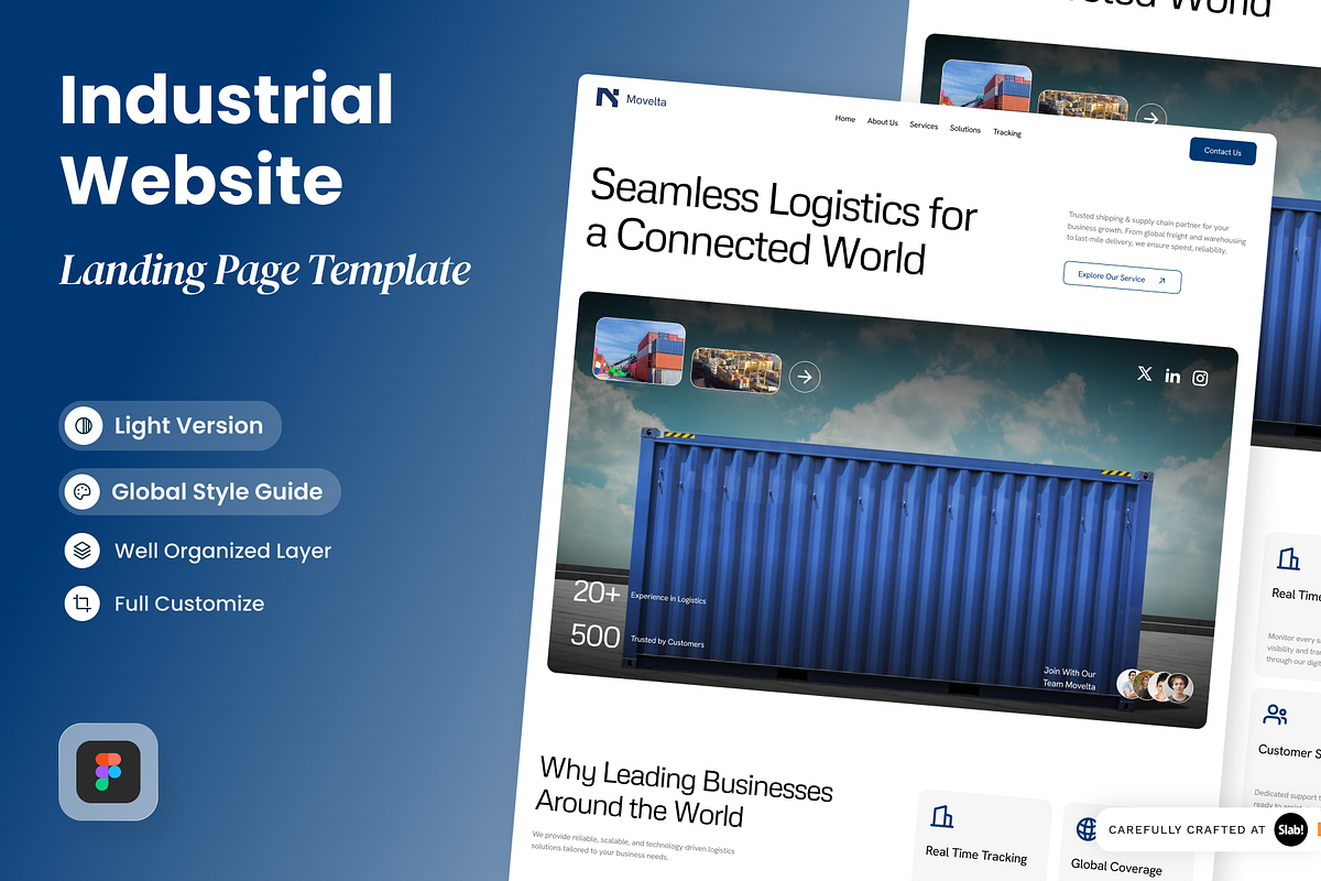Movelta - Industrial Website
