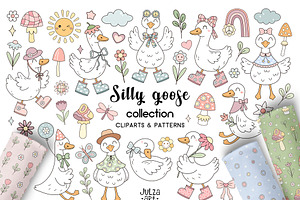 Silly Goose Collection, a Seasonal Illustration by JulzaArt