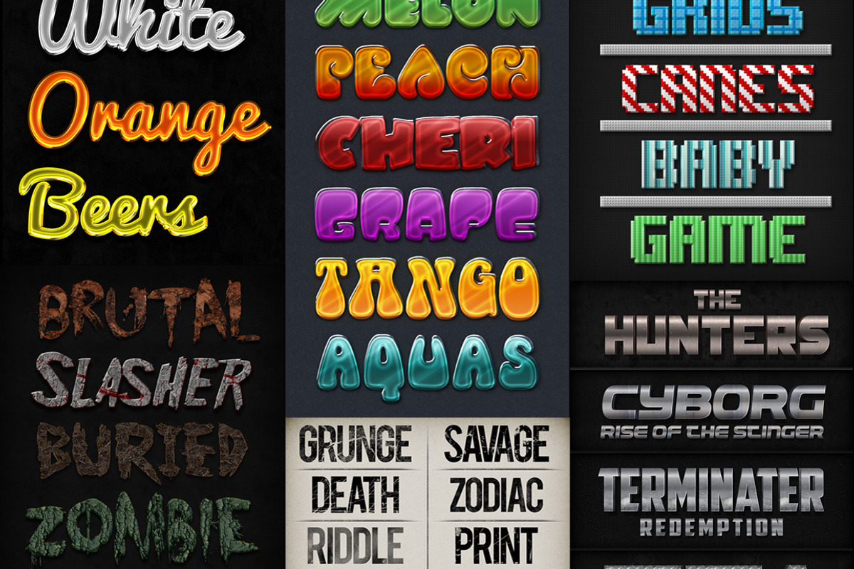 190 Text Effects for Photoshop, a Layer Style Add-On by Creativenauts (Photo 5 of 5)