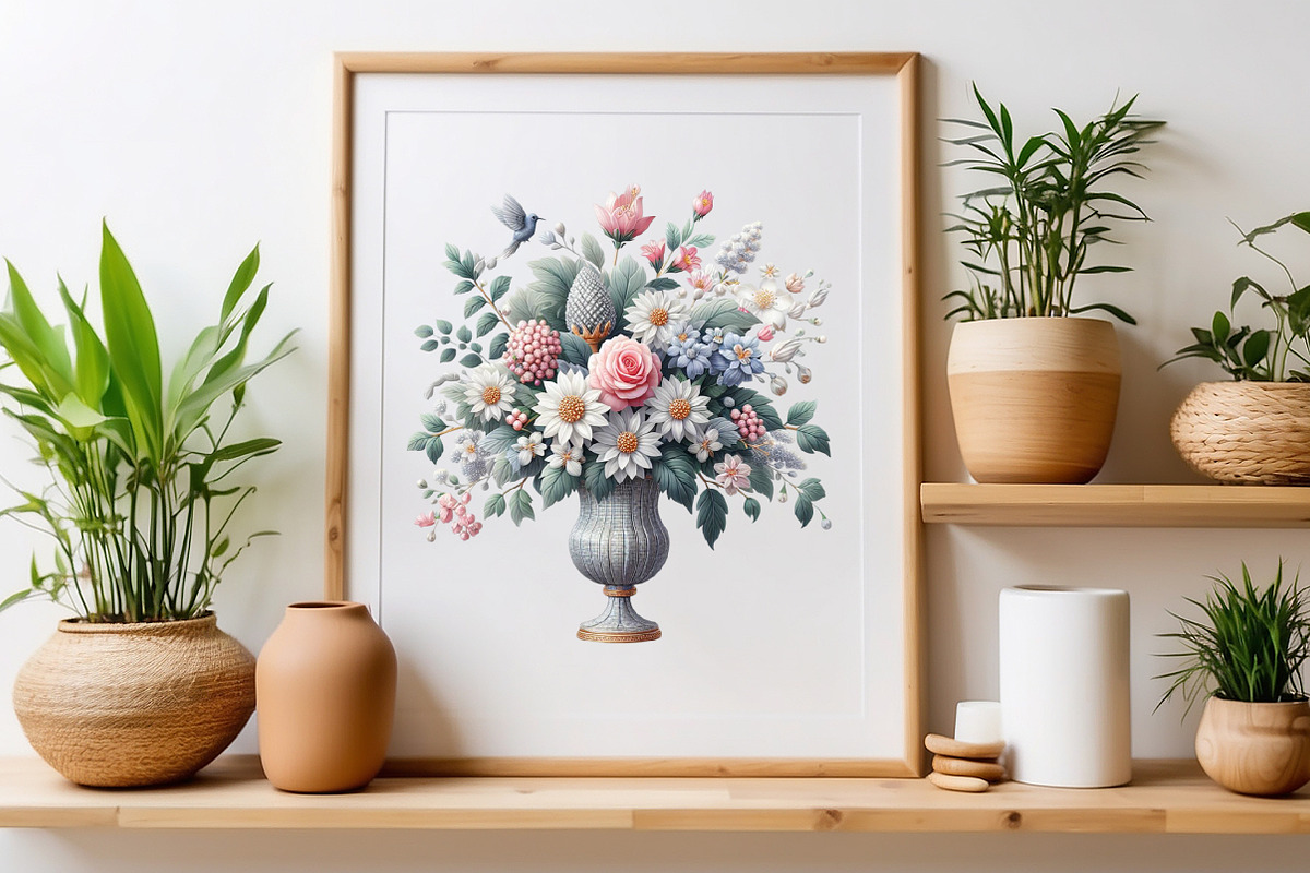 Watercolor Flowers Vase Png Clipart, a Seasonal Illustration by Craft Nest (Photo 4 of 5)